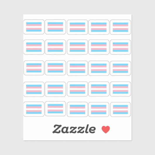 Viele kleine Transgender Flaggen Sticker (Vel)