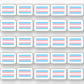Viele kleine Transgender Flaggen Sticker (Voorkant)