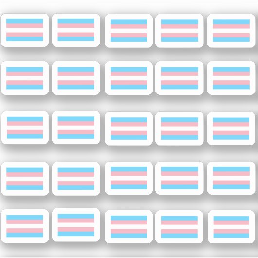 Viele kleine Transgender Flaggen Sticker (Voorkant)