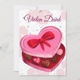 Vielen Dank,  Pralinen Herz  Kaart