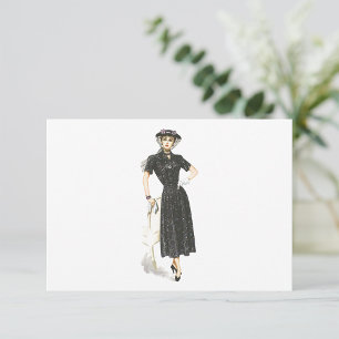 Vielle Dame Dans Une Robe Invitations