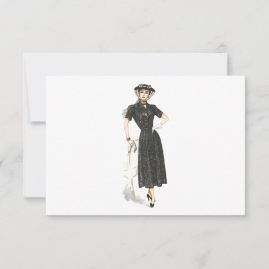 Vielle Dame Dans Une Robe Invitations (Devant)