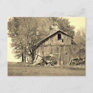 Vielle grange en Ohio rural Carte postale