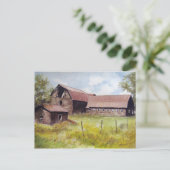 Vielle grange et ferme - carte postale (Debout devant)