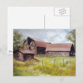 Vielle grange et ferme - carte postale (Devant / Derrière)