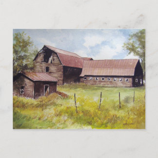 Vielle grange et ferme - carte postale