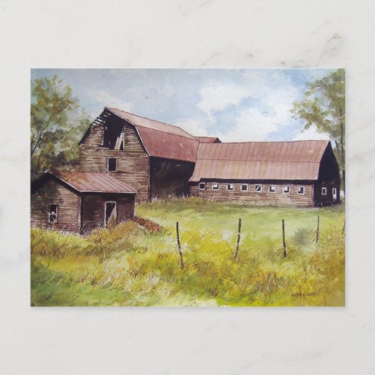 Vielle grange et ferme - carte postale (Devant)