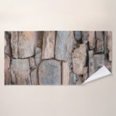 Vielle texture murale en pierre fond abstrait, ant (Serviette de bain)