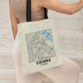 Vienna, Austria, City Map Tote Bag