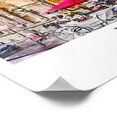 Vienna Austria Travel Waterverf met de hand geteke Poster (Hoek)