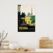 Vienna Austria Vintage Travel Poster (Cuisine)