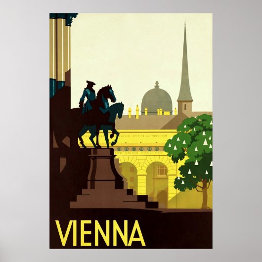 Vienne ~ Affiche de voyage autrichienne Vintage (Devant)