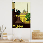 Vienne ~ Affiche de voyage autrichienne Vintage (Cuisine)