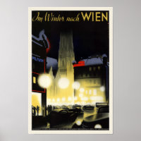 Vienne Autriche Poster vintage 1937