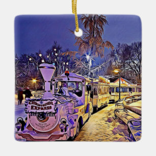 Vienne, Autriche Train de neige Ornement de Noël
