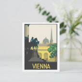 Vienne, illustration, carte postale voyage vintage (Debout devant)