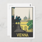 Vienne, illustration, carte postale voyage vintage (Devant / Derrière)