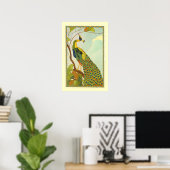 Viennese Art Nouveau Peacock Poster (Thuiskantoor)