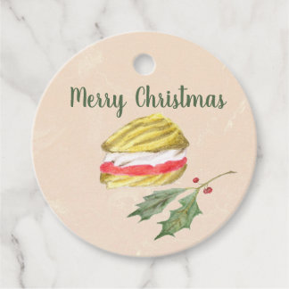 Viennese Whirls Biscuit en Hulst Kerst Bedankjes Labels