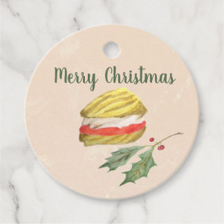 Viennese Whirls Biscuit en Kerstcadeau met Hulst Bedankjes Labels