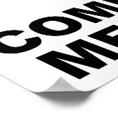 Viens Me Chercher Poe Affiche Drôle (Coin)