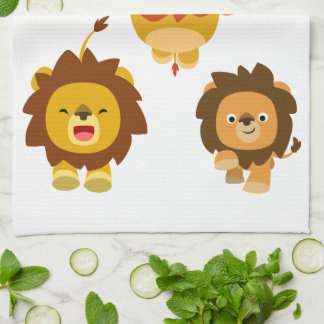 'Viens ! ! ' Serviette de cuisine trois mignons Li