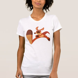 "Viens ! !" T-shirt femme Kangaroo caricature mign