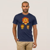 'Viens ! ! ' T-shirt trois mignons Lions Cartoon (Devant entier)