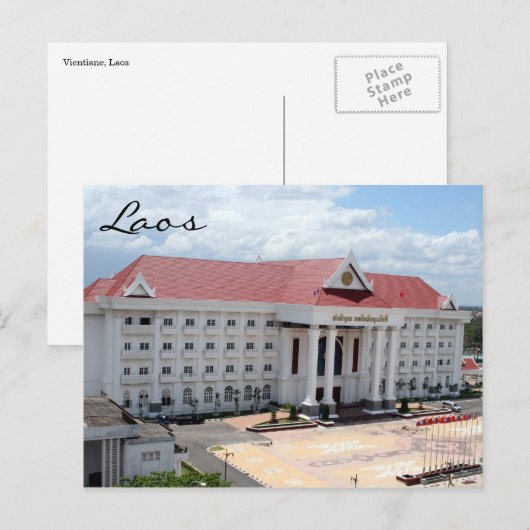 vientiane architectuur briefkaart (Voorkant / Achterkant)