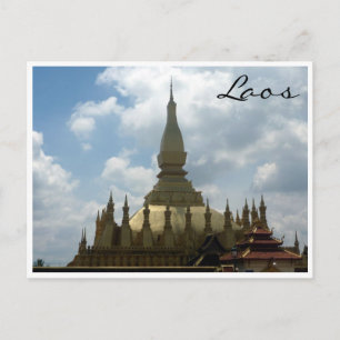 vientiane golden stupa briefkaart