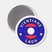 Vientiane Laos Magneet (Voorkant / Achterkant)