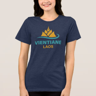 Vientiane Laos Zuidoost-Azië Tri-Blend Shirt