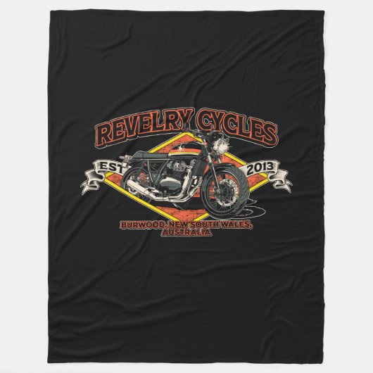 Vier 10 jaar Revelry Cycles Fleece Deken (Voorkant)