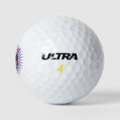 Vier 4 juli met Patriottische USA Design Golfballen (Logo)