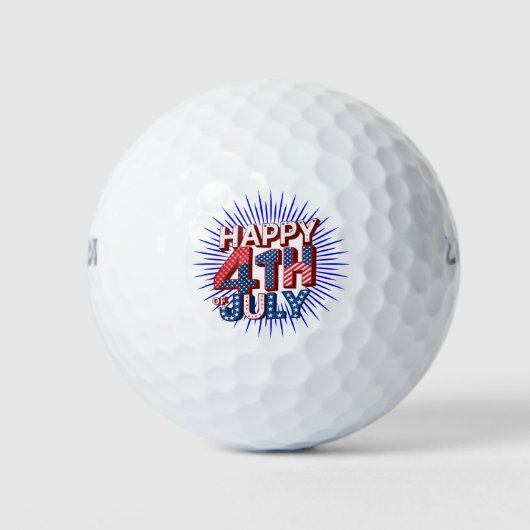 Vier 4 juli met Patriottische USA Design Golfballen (Voorkant)