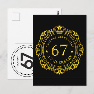 Vier 67 jaar: Opa Oma Verjaardag 2026 Briefkaart