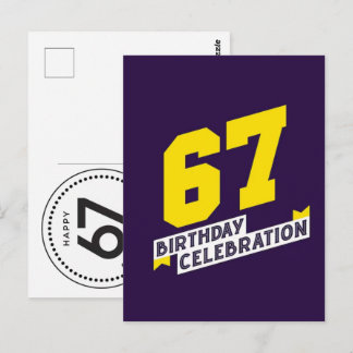 Vier 67 jaar: Opa Oma Verjaardag 2026 Briefkaart