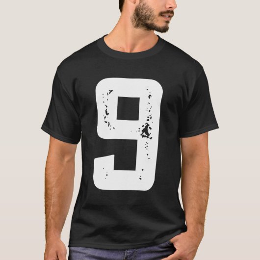 Vier 9 Happy B-Day Py Fun Font T-shirt (Voorkant)
