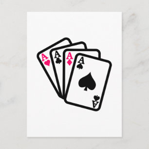 Vier Aces Briefkaart