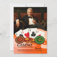 Vier Aces Casino Night Foto Uitnodiging