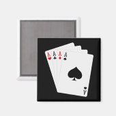 Vier Aces Magnet Magneet (Voorkant / Achterkant)
