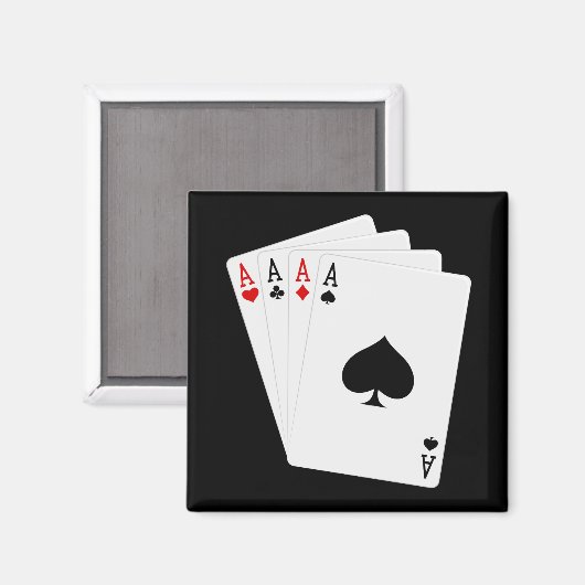 Vier Aces Magnet Magneet (Voorkant / Achterkant)