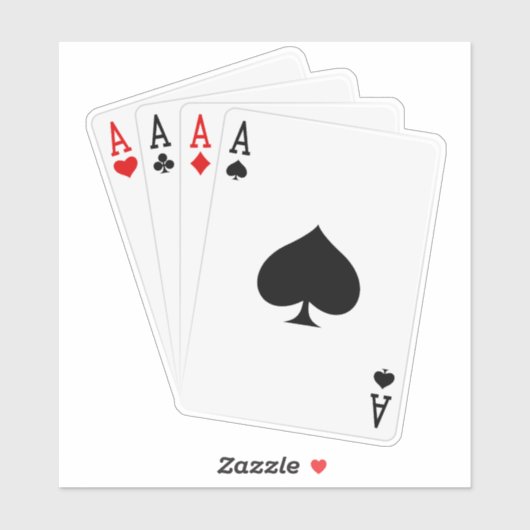 Vier Aces Vinyl Sticker (Vel)