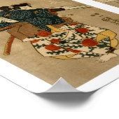Vier acteurs, Kuniyoshi Japanse Fine Art Poster (Hoek)