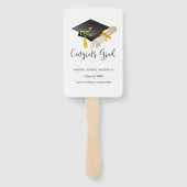 Vier Afstuderen aangepaste foto en tekst Handwaaier (Achterkant)