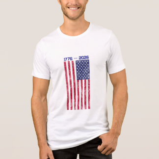 Vier America 250 heren T-shirt met vlag #3