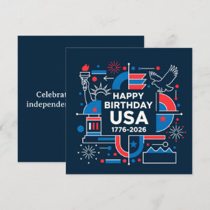 Vier America's 250ste verjaardag Feestdagenkaart
