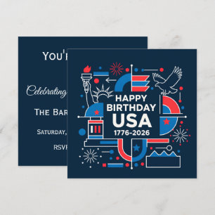 Vier America's 250ste verjaardag Kaart