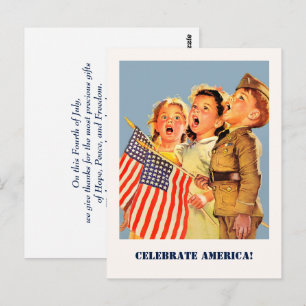 Vier Amerika, 4 juli Briefkaart