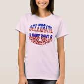 Vier Amerika Vlag Quote Vrouwen T-shirt (Voorkant)